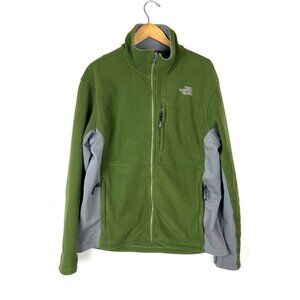 Womens The North Face Ripstop Denali Heavy Fleece Full Zip Jacket Olive Sz M